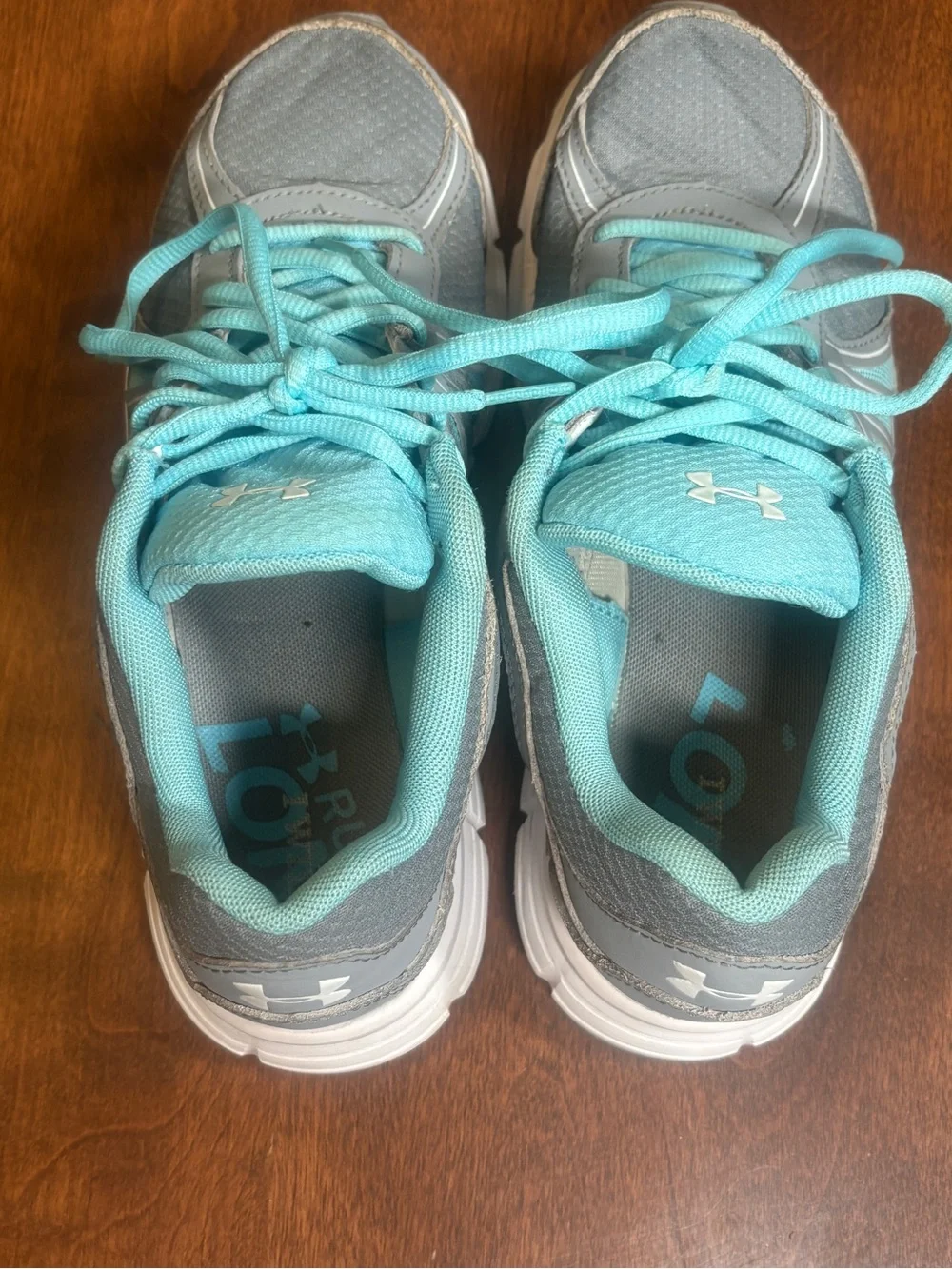 Under Armour Women’s Teal and Gray Athletic Running Shoes